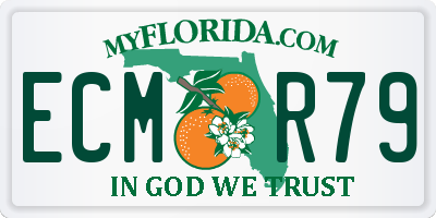FL license plate ECMR79