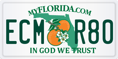 FL license plate ECMR80