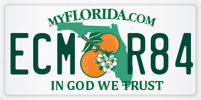 FL license plate ECMR84