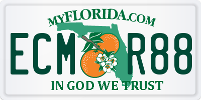 FL license plate ECMR88