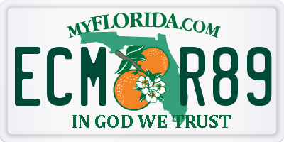 FL license plate ECMR89