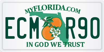 FL license plate ECMR90