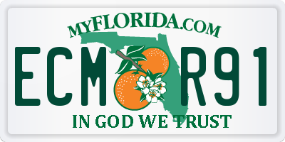 FL license plate ECMR91