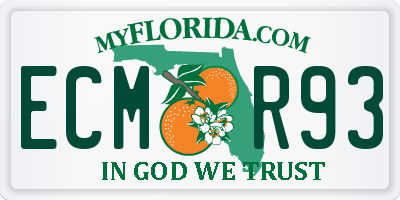 FL license plate ECMR93