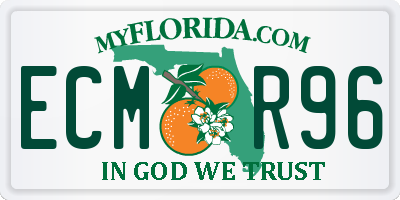 FL license plate ECMR96