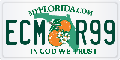FL license plate ECMR99