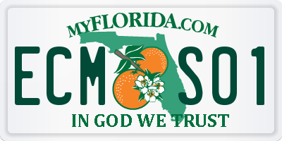 FL license plate ECMS01