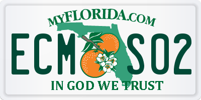 FL license plate ECMS02