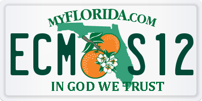 FL license plate ECMS12