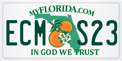 FL license plate ECMS23