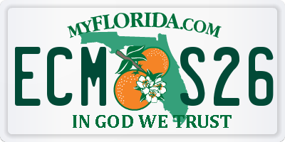 FL license plate ECMS26