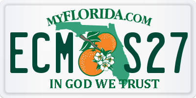 FL license plate ECMS27