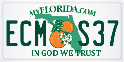 FL license plate ECMS37