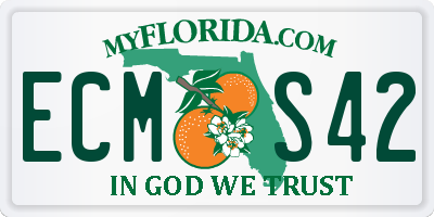 FL license plate ECMS42