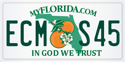 FL license plate ECMS45