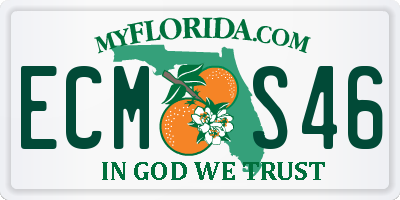 FL license plate ECMS46