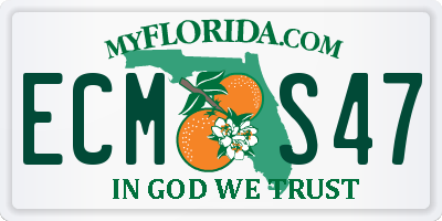 FL license plate ECMS47