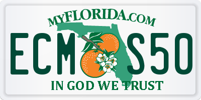 FL license plate ECMS50
