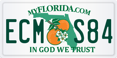 FL license plate ECMS84