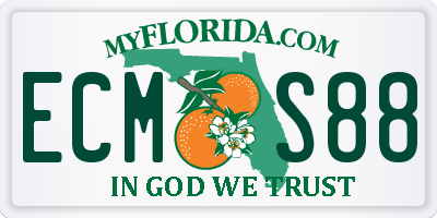 FL license plate ECMS88
