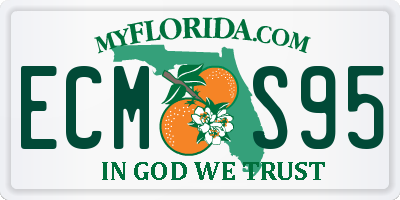 FL license plate ECMS95