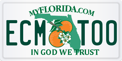 FL license plate ECMT00