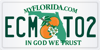 FL license plate ECMT02