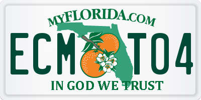 FL license plate ECMT04