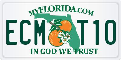 FL license plate ECMT10