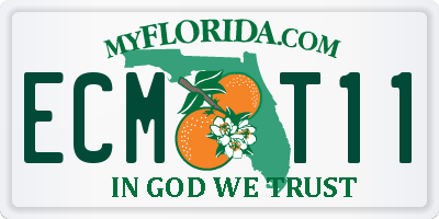 FL license plate ECMT11