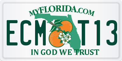 FL license plate ECMT13