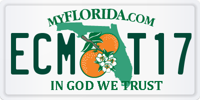 FL license plate ECMT17