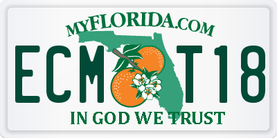FL license plate ECMT18
