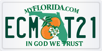 FL license plate ECMT21