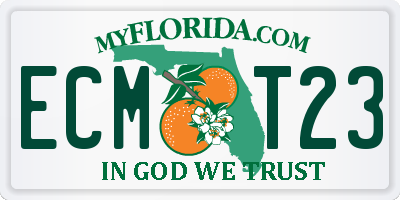 FL license plate ECMT23