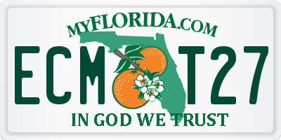 FL license plate ECMT27