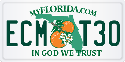 FL license plate ECMT30