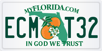 FL license plate ECMT32