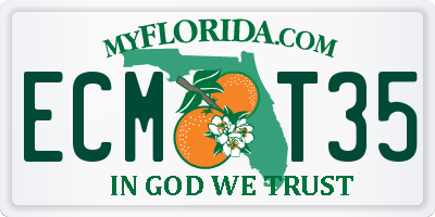 FL license plate ECMT35