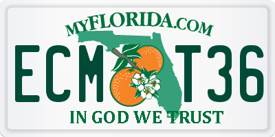 FL license plate ECMT36
