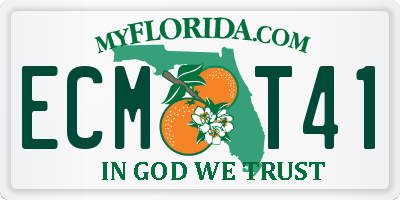 FL license plate ECMT41