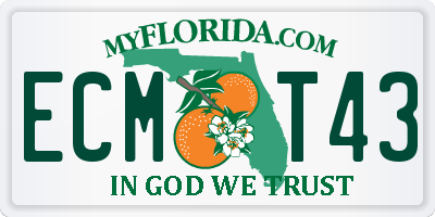 FL license plate ECMT43