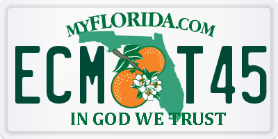 FL license plate ECMT45