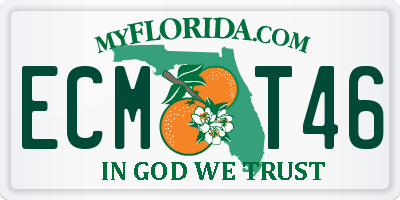 FL license plate ECMT46