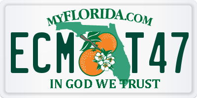FL license plate ECMT47
