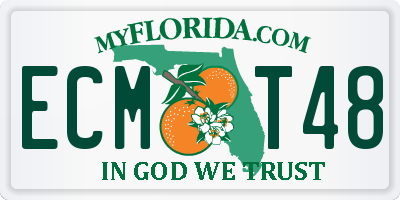 FL license plate ECMT48