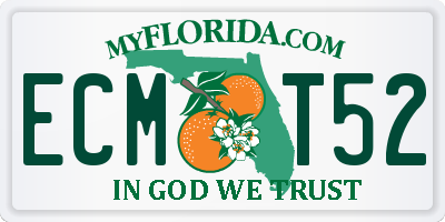 FL license plate ECMT52