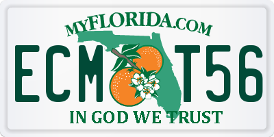 FL license plate ECMT56