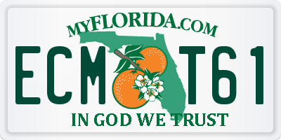 FL license plate ECMT61