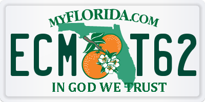 FL license plate ECMT62